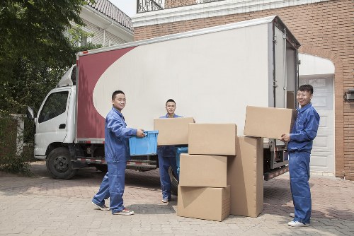 Team preparing a safe house move with protective equipment