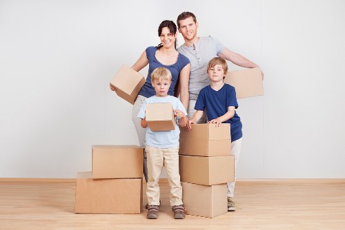 Careful loading of furniture removals van in Wandsworth