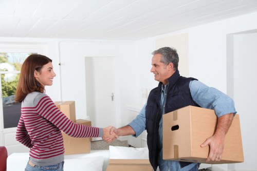 Office removals in Wandsworth with desks and equipment being transported