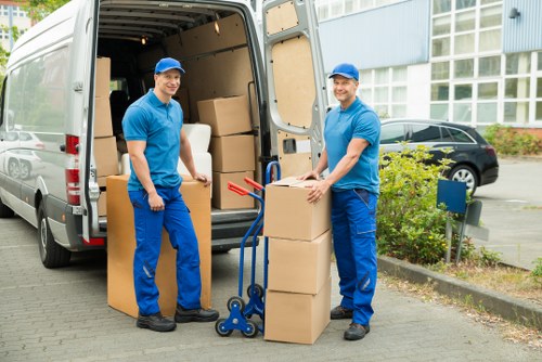 Student belongings being carefully loaded during a Wandsworth removal