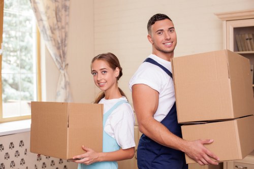 Local moving service operating in Wandsworth near apartment buildings
