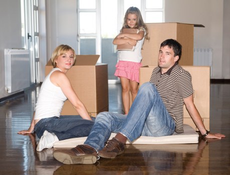 Removal van loading household items in Wandsworth